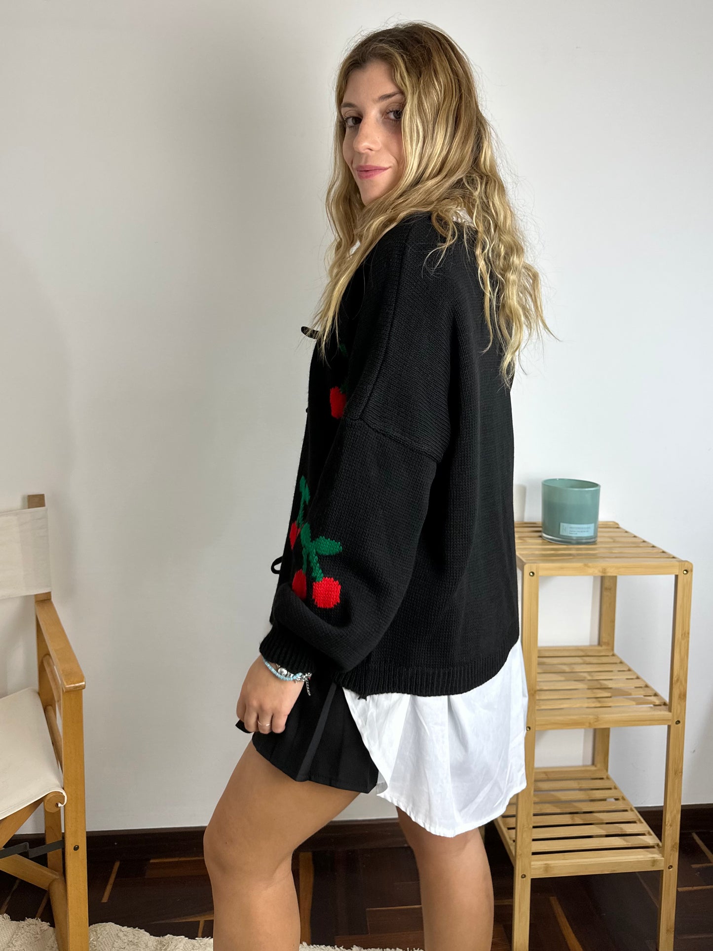 CARDIGAN CHERRY NERO