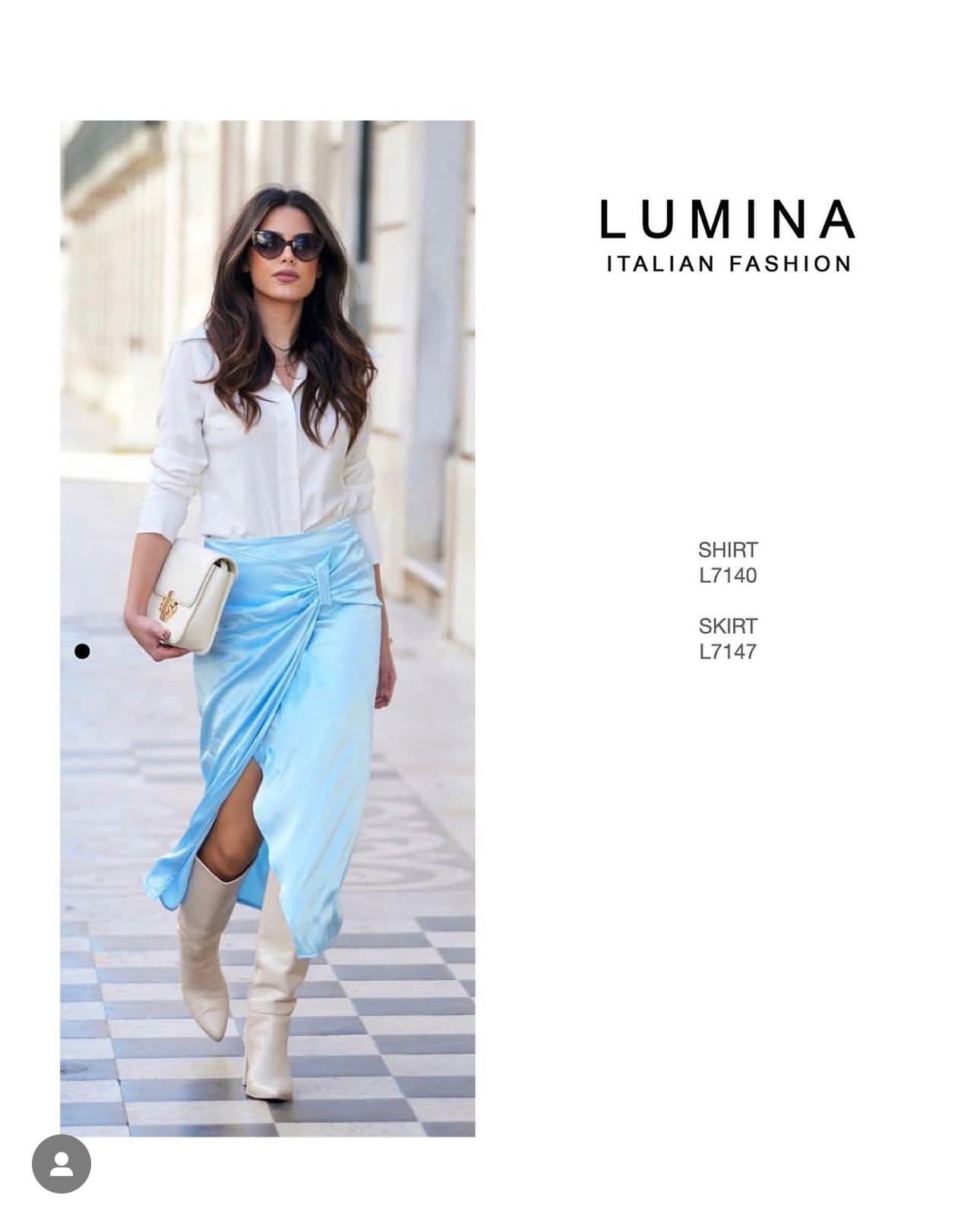 GONNA MIDI EFFETTO SATINATO LUMINA
