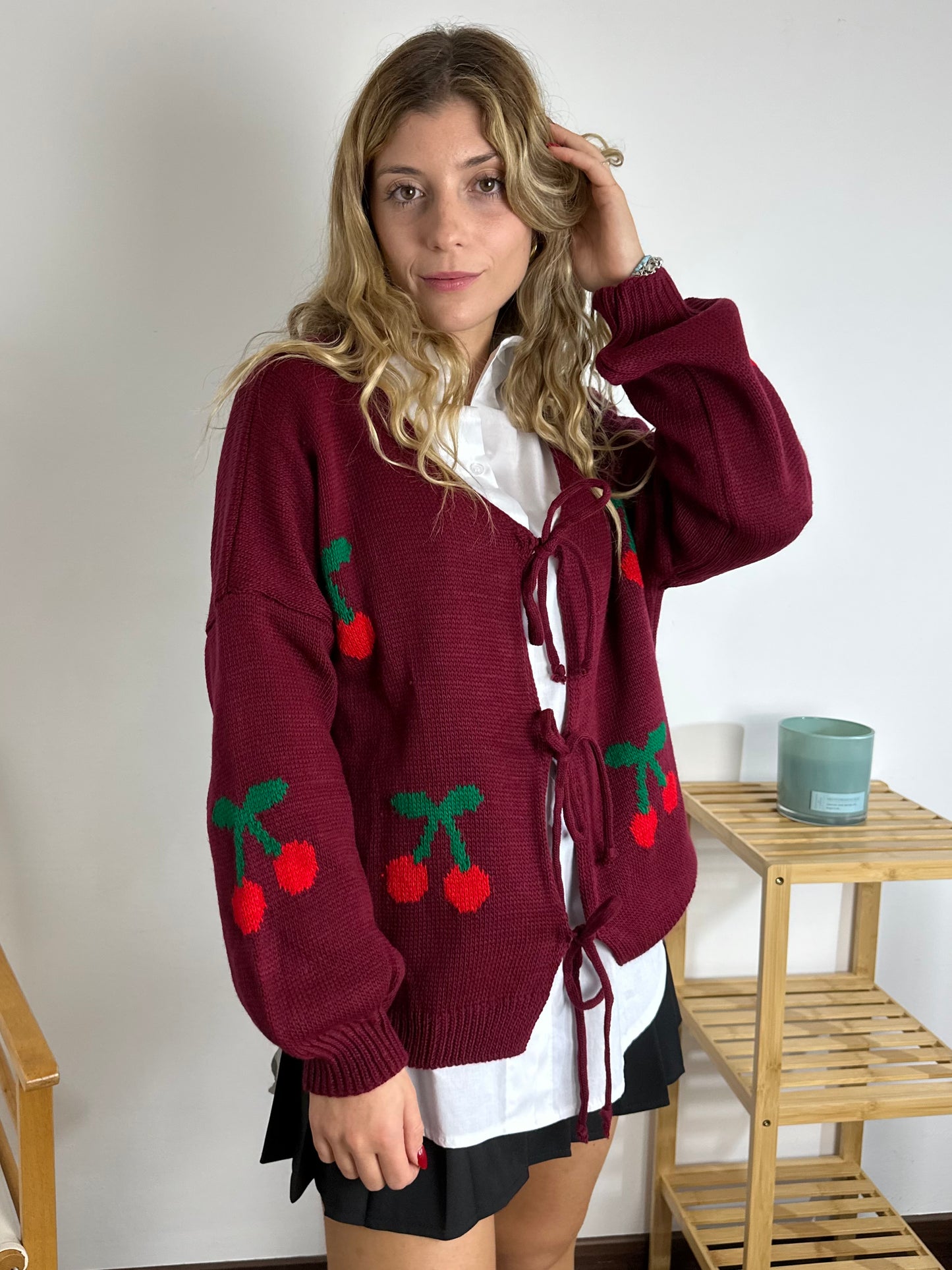 CARDIGAN CHERRY BORDEAUX