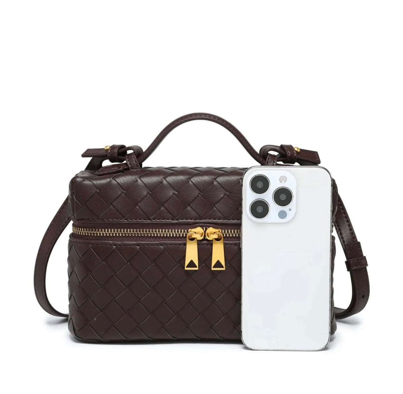 BORSA INTRECCIATA DAFNE MARRONE