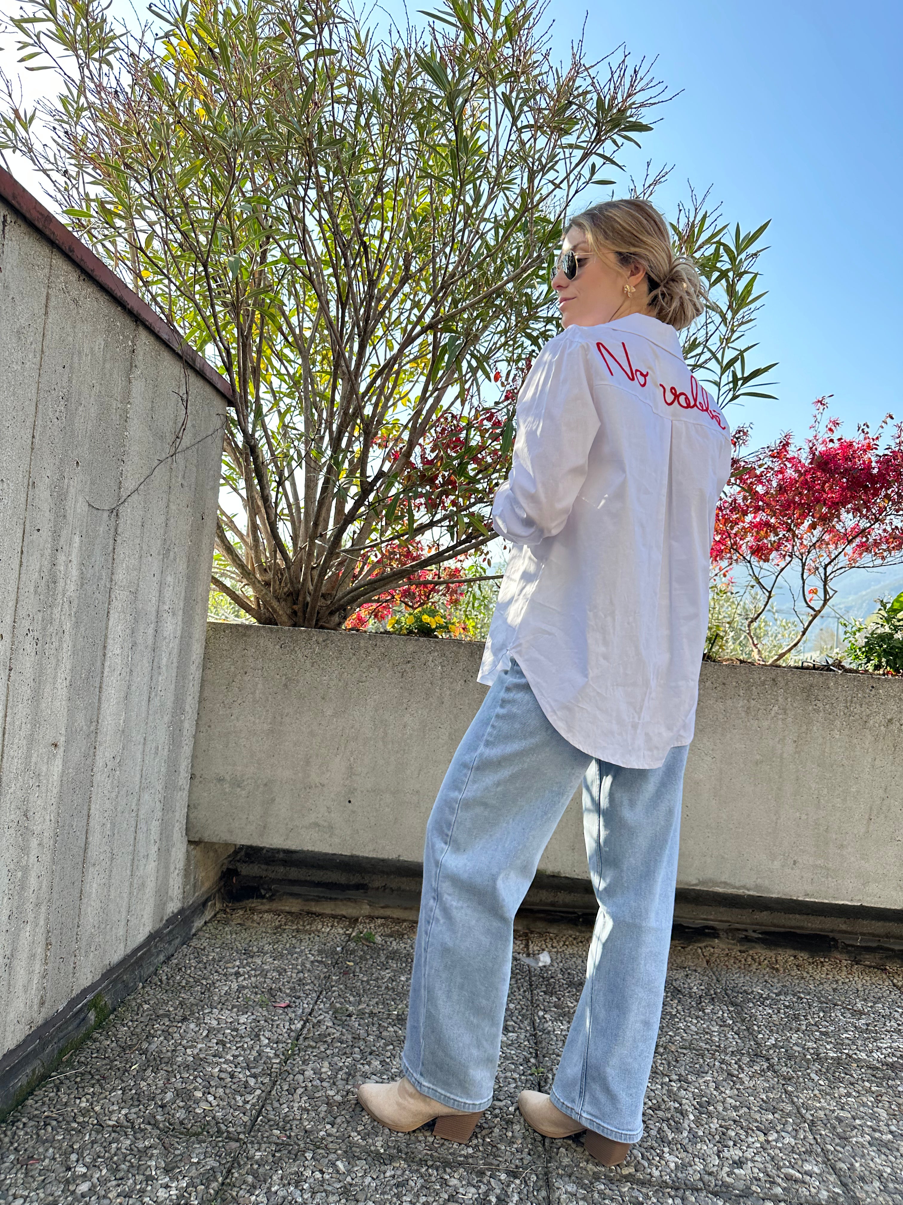 CAMICIA " no vabbè " BIANCA