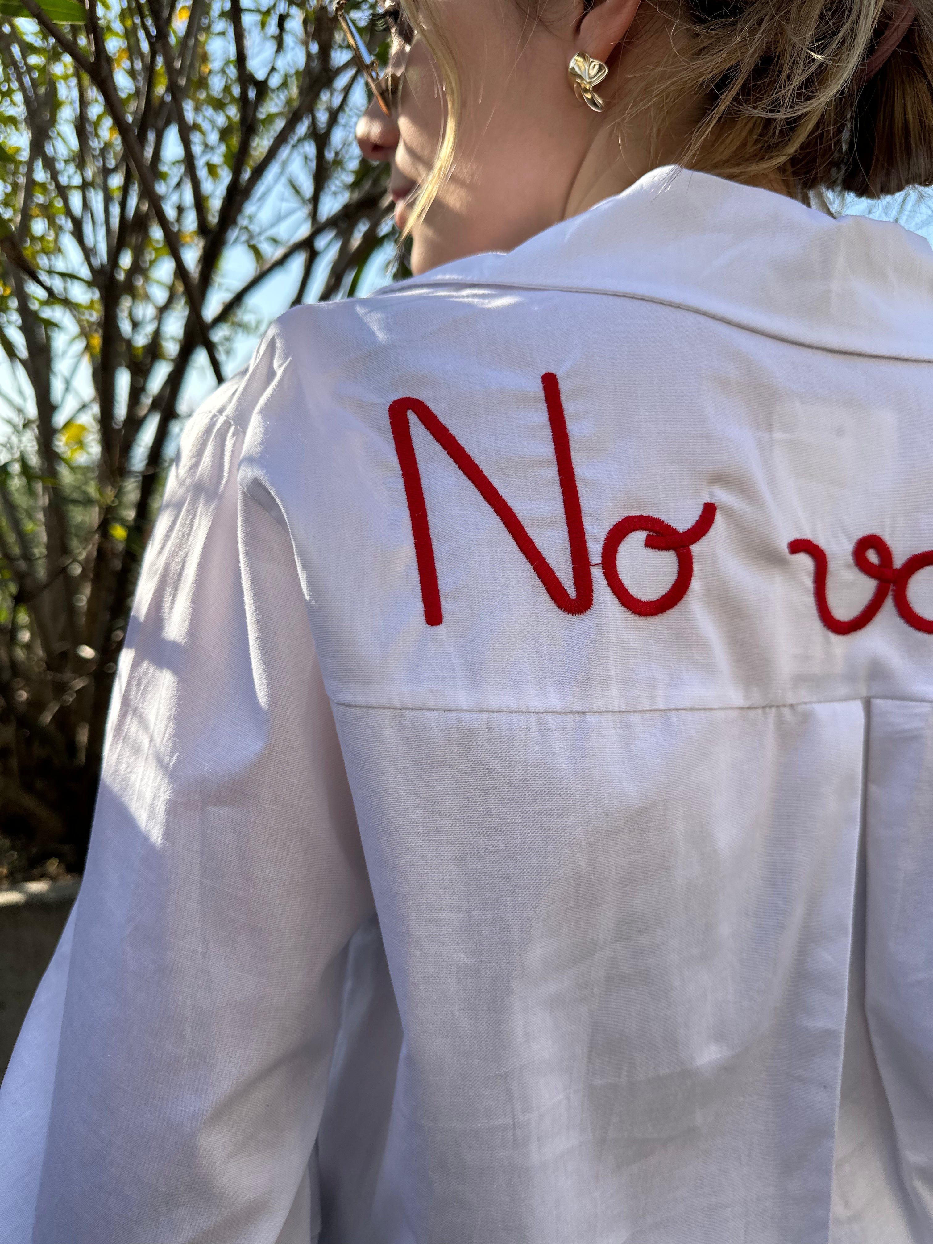 CAMICIA " no vabbè " BIANCA
