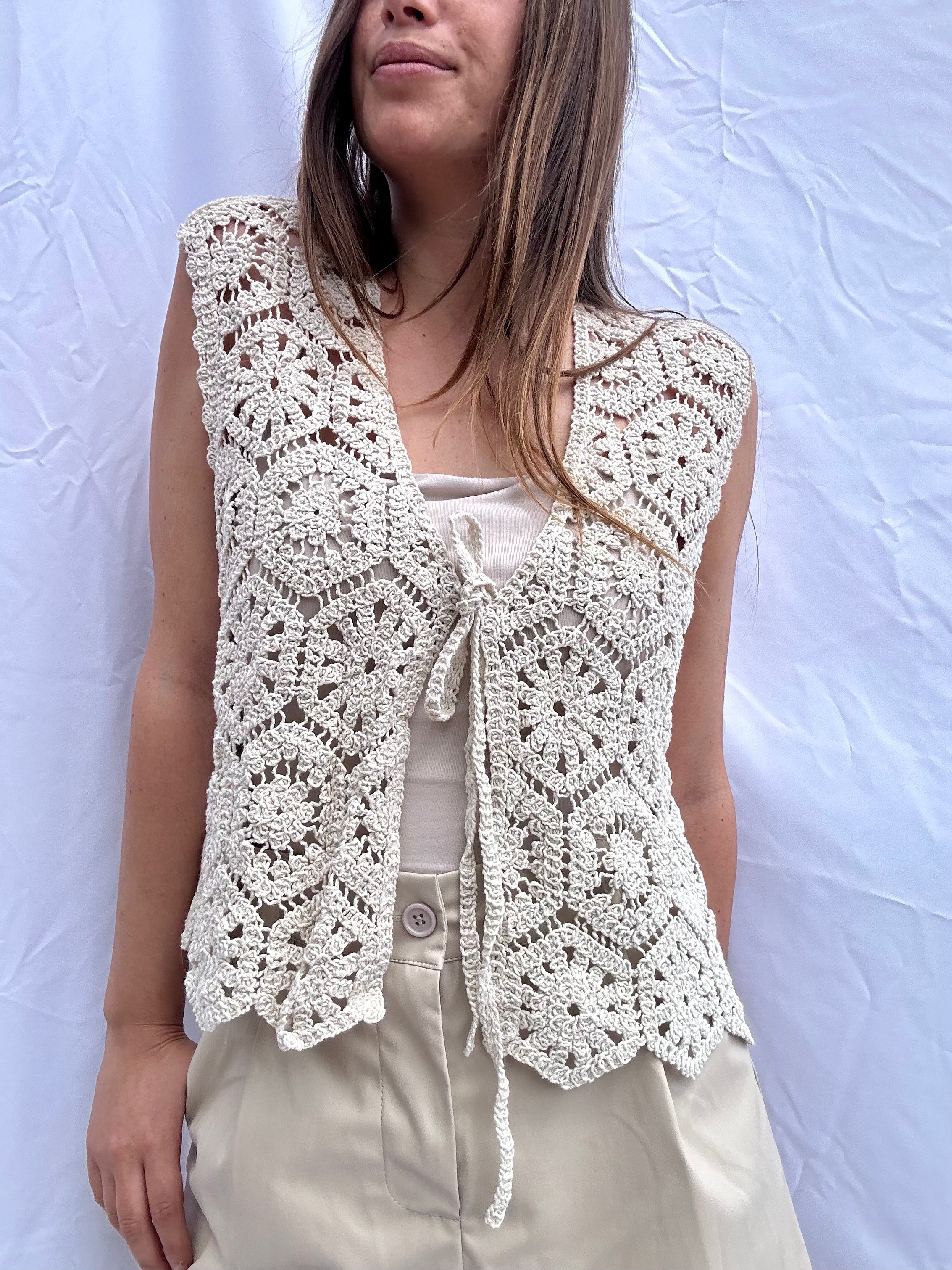 TOP CROCHET BEIGE