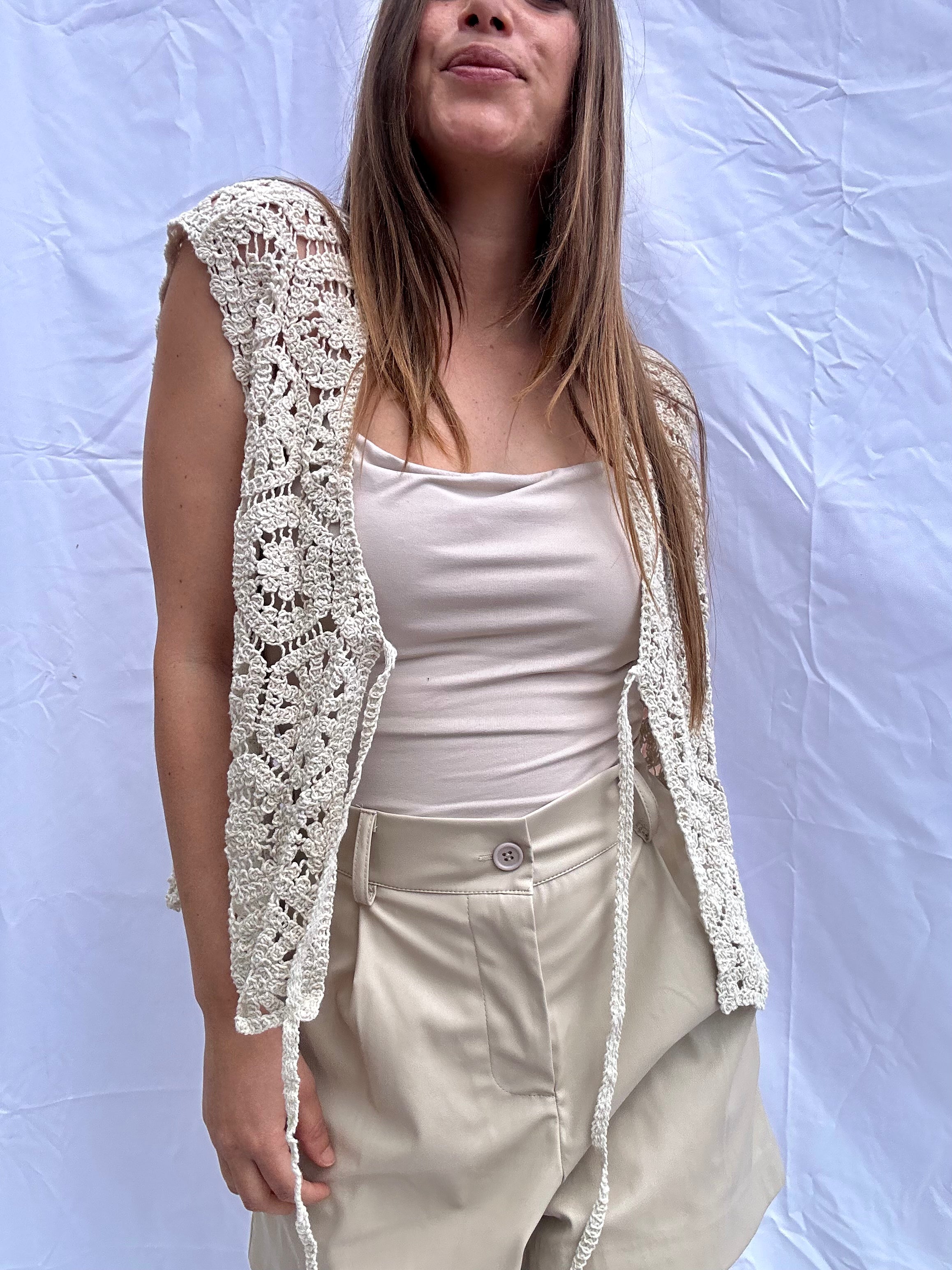 TOP CROCHET BEIGE