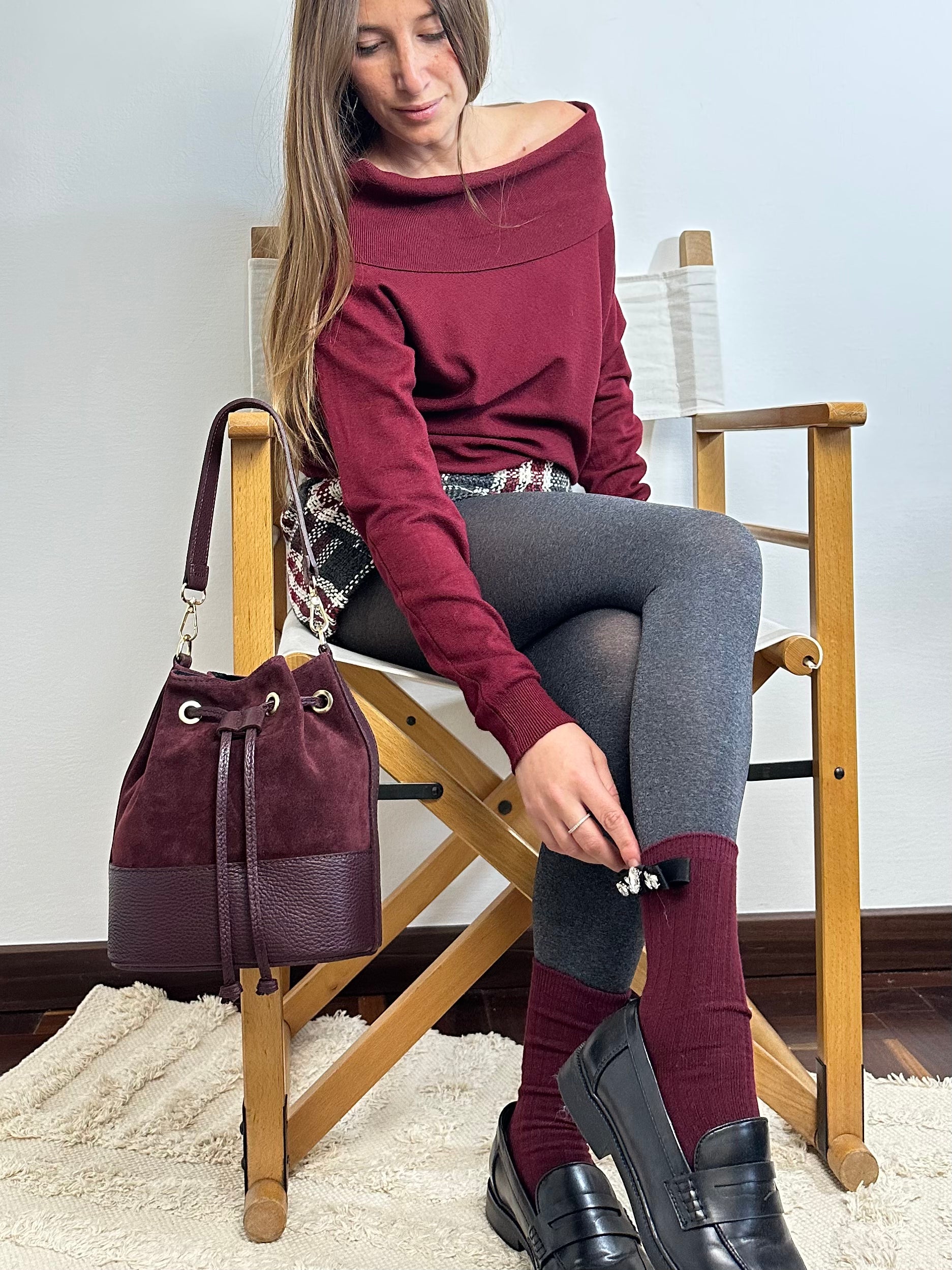 CALZE GIOIELLO BORDEAUX