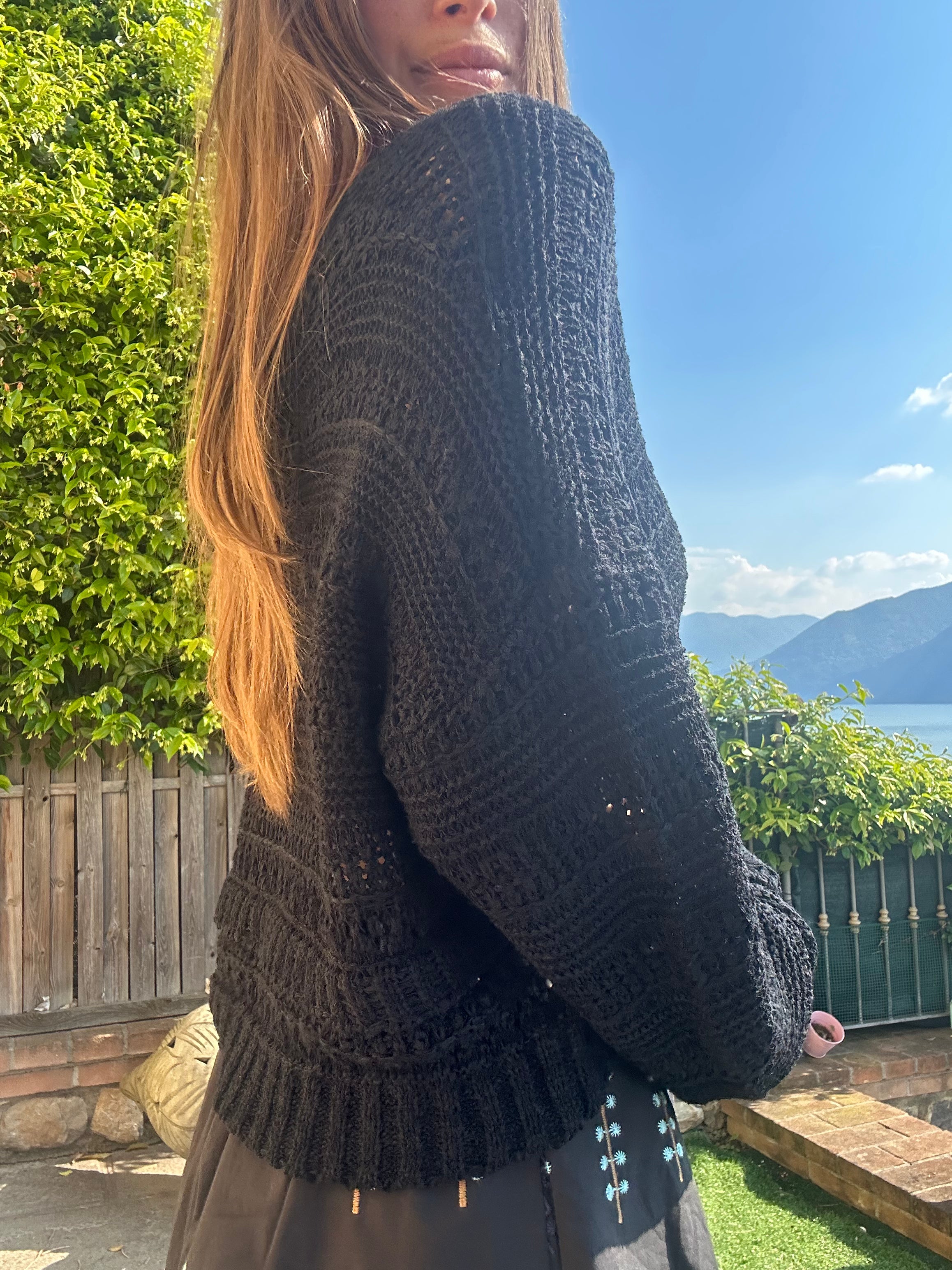 CARDIGAN TRAFORATO MANICHE LUNGHE